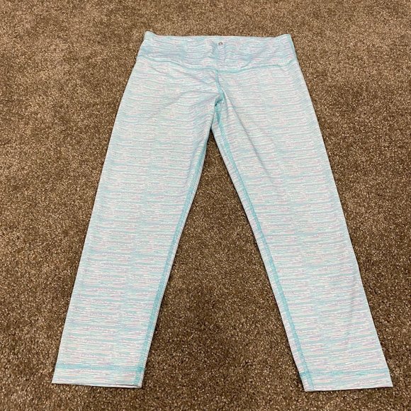 90 Degrees Athletic Capri Leggings Size Small Inside Pocket Pastels - Picture 1 of 7